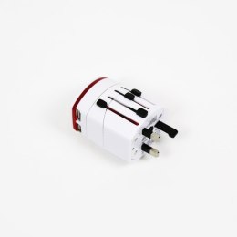 OMEGA POWER TRAVEL ADAPTOR 220-250V 4 IN 1 WITH USB (42010)