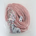 OMEGA TOKARA FABRIC CABLE KABEL BRAIDED MICRO USB 1,5A 118 COPPER POLYBAG OEM 2M ROSE GOLD [44177]