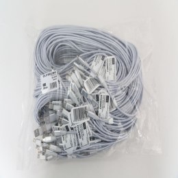 OMEGA TOKARA FABRIC CABLE KABEL BRAIDED MICRO USB 1,5A 118 COPPER POLYBAG OEM 2M SILVER [44175]