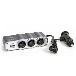 OMEGA TRIPLE CIGAR SOCKET CABLE + USB port TC-911 40418
