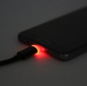 OMEGA USB 2.0 CABLE KABEL LIGHTNING IPHONE IPAD LED PLUG 1M BLACK [43462]