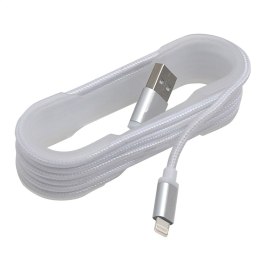 OMEGA AGAMIDS USB LIGHTNING BRAIDED CABLE KABEL 1,5M SILVER