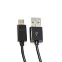 OMEGA BAJA PVC MICRO USB TO USB & DATA POLY CABLE KABEL 2A 1M BLACK [44344]