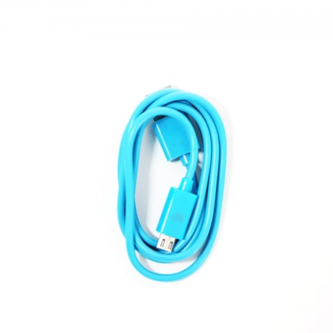 OMEGA BAJA PVC MICRO USB TO USB & DATA POLY CABLE KABEL 2A 1M BLUE [44340]