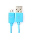 OMEGA BAJA PVC MICRO USB TO USB & DATA POLY CABLE KABEL 2A 1M BLUE [44340]