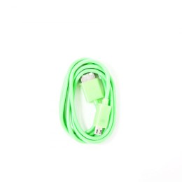 OMEGA BAJA PVC MICRO USB TO USB & DATA POLY CABLE KABEL 2A 1M GREEN [44341]