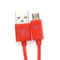 OMEGA BAJA PVC MICRO USB TO USB & DATA POLY CABLE KABEL 2A 1M RED [44342]