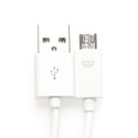 OMEGA BAJA PVC MICRO USB TO USB & DATA POLY CABLE KABEL 2A 1M WHITE [44343]