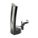 OMEGA DIGITAL WEATHER STATION STACJA POGODY BIG LCD INDOOR OUTDOOR WIRED SENSOR BLACK [42381]