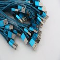 OMEGA MABUYA FABRIC CABLE KABEL BRAIDED TYPE-C TO USB 2A POLYBAG OEM 1M BLUE [44195]