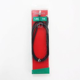 OMEGA METAL CABLE KABEL LIGHTNING TO USB 1.8A 1M BLACK [44212] TE