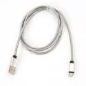 OMEGA METAL CABLE KABEL MICRO USB TO USB 1.8A 1M SILVER [44206] TE