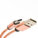 OMEGA METAL CABLE KABEL TYPE-C TO USB 1.8A 1M ROSE GOLD [44215]