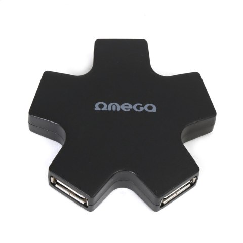 OMEGA USB 2.0 HUB 4 PORT STAR BLACK [42856]