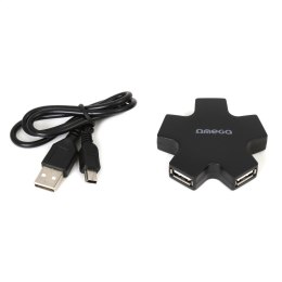 OMEGA USB 2.0 HUB 4 PORT STAR BLACK [42856]