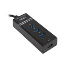 OMEGA USB 3.0 HUB 4 PORT BLACK [42462]