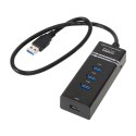 OMEGA USB 3.0 HUB 4 PORT BLACK [42462]