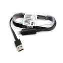 OMEGA USB CABLE KABEL 2IN1 MICRO USB - LIGHTNING PLUGS 1M FLAT BLACK (43291)