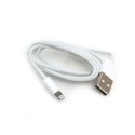 OMEGA USB LIGHTNING CABLE KABEL 1M WHITE 43290 TE