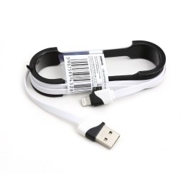 OMEGA USB LIGHTNING FLAT CABLE KABEL 1M BLACK