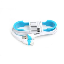 OMEGA USB LIGHTNING FLAT CABLE KABEL 1M BLUE [43268]