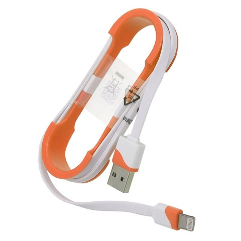 OMEGA USB LIGHTNING FLAT CABLE KABEL 1M ORANGE