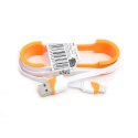 OMEGA USB LIGHTNING FLAT CABLE KABEL 1M ORANGE