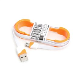 OMEGA USB TO MICRO USB FLAT CABLE KABEL 1M Orange