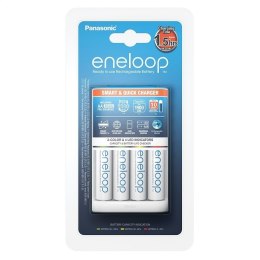 PANASONIC ENELOOP CHARGER ŁADOWARKA 4-POS SMART & QUICK + 4x R6/AA 1900mAh ACCUMULATOR K-KJ55MCC40E