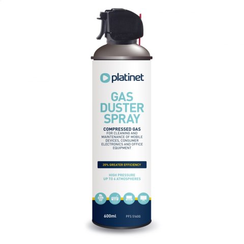 PLATINET AIR DUSTER WITH TRIGGER SPRĘŻONE POWIETRZE 600ML Z PISTOLETEM PFS5160G [45085]