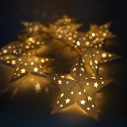 PLATINET CHRISTMAS LIGHT 10 LED PAPER CHAIN STAR WARM [44865]