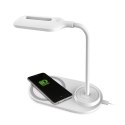 PLATINET LED DESK LAMP LAMPKA BIURKOWA WITH WIRELESS CHARGER 10W WHITE [ 45247 ]