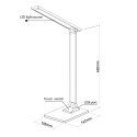 PLATINET SPECIAL LED DESK LAMP 6W RGB GLASS BASE SILVER [44671]