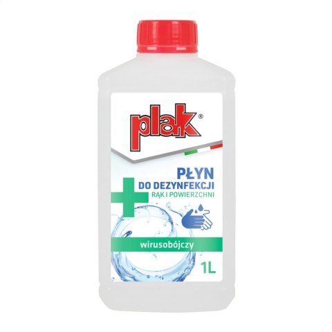 PLAK HAND AND SURFACE DISINFECTION LIQUID PŁYN DO DEZYNFEKCJI RĄK I POWIERZCHNI 1L