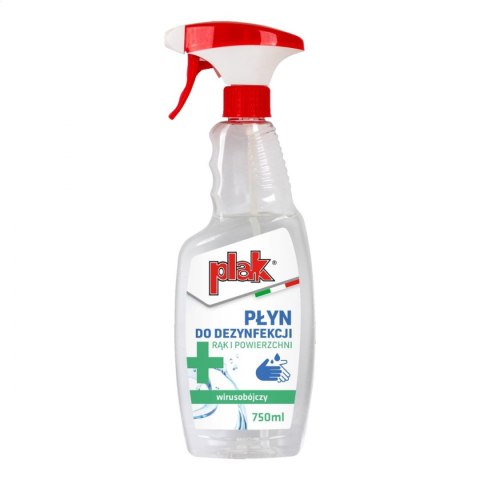 PLAK HAND AND SURFACE DISINFECTION LIQUID PŁYN DO DEZYNFEKCJI RĄK I POWIERZCHNI 750 ML ATOMIZER