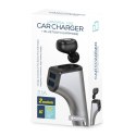 PLATINET 2in1: CAR CHARGER ŁADOWARKA SAMOCHODOWA 2xUSB 3,1A + BLUETOOTH EARPHONE DUOS [44639]