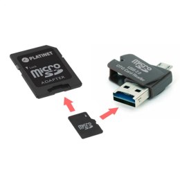 PLATINET 4-in-1 microSD 8GB + CARD READER + OTG + ADAPTER [42226]