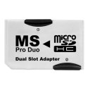 PLATINET ADAPTER MEMORY STICK PRO DUO -> 2 x MICRO SDHC DUAL SLOT [40801] EOL