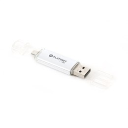 PLATINET ANDROID PENDRIVE USB 2.0 AX-Depo 16GB + microUSB for tablets SILVER [43194]
