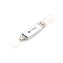 PLATINET ANDROID PENDRIVE USB 2.0 AX-Depo 32GB + microUSB for tablets SILVER [43198]