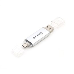 PLATINET ANDROID PENDRIVE USB 2.0 AX-Depo 32GB + microUSB for tablets SILVER [43198]