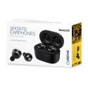 PLATINET BLUETOOTH V5.0 EARPHONES SPORT SŁUCHAWKI DOUSZNE + CHARGING STATION TWS PM1085 BLACK [44901] TE