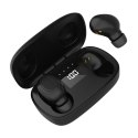 PLATINET BLUETOOTH V5.0 EARPHONES TWS SŁUCHAWKI + CHARGING STATION PM1020 MIST BLACK [45584]