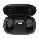 PLATINET BLUETOOTH V5.0 EARPHONES TWS SŁUCHAWKI + CHARGING STATION PM1020 MIST BLACK [45584]