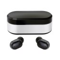 PLATINET BLUETOOTH V5.0 TWS EARPHONES SPORT SŁUCHAWKI + CHARGING STATION LED PM1050 VIBE BLACK [45291]