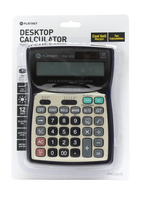 PLATINET CALCULATOR KALKULATOR 12D TAX MAR PMC326TE [41067]