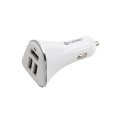 PLATINET CAR CHARGER ŁADOWARKA SAMOCHODOWA 3xUSB 5,2A 27W + MICRO CABLE KABEL 1m WHITE [43722]