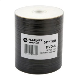 PLATINET DVD-R 4,7GB 16X WHITE FF INK. PRINTABLE PRO SP*100 [41012]