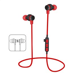 PLATINET IN-EAR BLUETOOTH V4.2 SŁUCHAWKI DOUSZNE + microSD EARPHONES + MIC PM061 RED [44470] TE