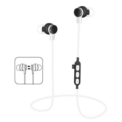 PLATINET IN-EAR BLUETOOTH V4.2 SŁUCHAWKI DOUSZNE + microSD EARPHONES + MIC PM061 WHITE [44471] TE